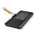 Ferric Cast Iron Grill Pan With Foldable Handle 38X28Cm -Black Pan Home