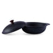 Ferric Cast Iron Kadai W/Lid Black Pan Home