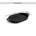 Ferric Cast Iron Oval Grill Plate 26X16Cm -Black Pan Home