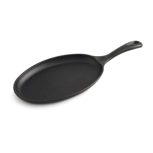 Ferric Cast Iron Oval Sizzler Black 18Cm Pan Home