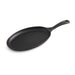 Ferric Cast Iron Oval Sizzler Black 18Cm Pan Home