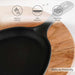 Ferric Cast Iron Oval Sizzler Black 18Cm Pan Home