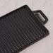 Ferric Cast Iron Rectangular Grill Plate 26X16Cm -Black Pan Home
