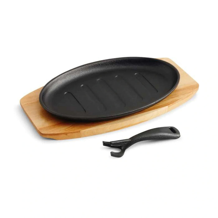 Ferric Cast Iron Sizzler W/Tray Black 32Cm