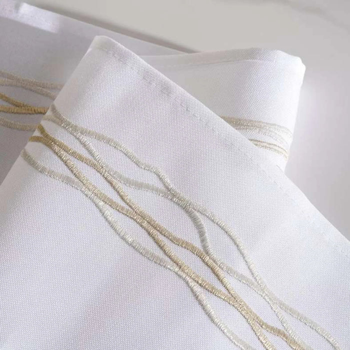 Festivity Embroidered Table Runner 33X180Cm-Champagne Gold