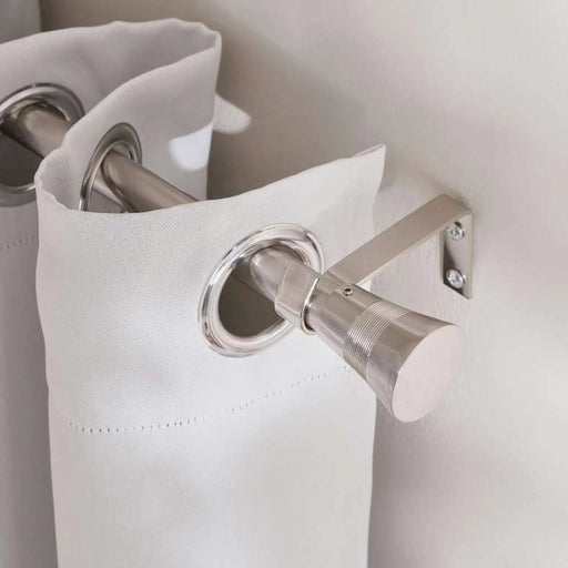 Feston 16/19Mm Single Curtain Rod Extendable 120X210Cm-Silver Pan Home