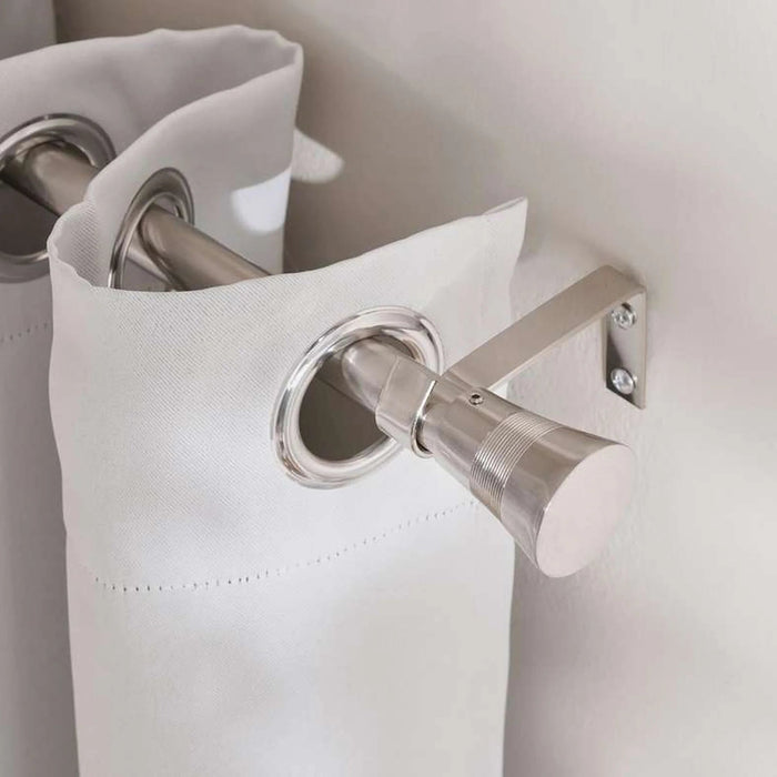 Feston 16/19Mm Single Curtain Rod Extendable 120X210Cm-Silver Pan Home