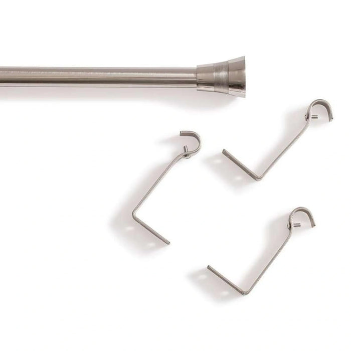 Feston 16/19Mm Single Curtain Rod Extendable 120X210Cm-Silver Pan Home