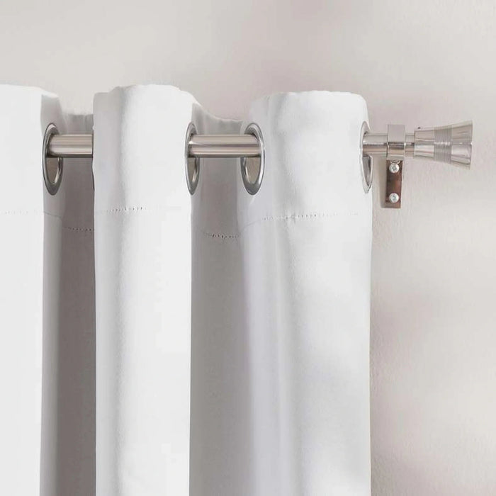 Feston 16/19Mm Single Curtain Rod Extendable 160X300Cm-Silver Pan Home