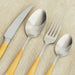 Fiesta 24-Piece Cutlery Set -Gold Chrome Pan Home