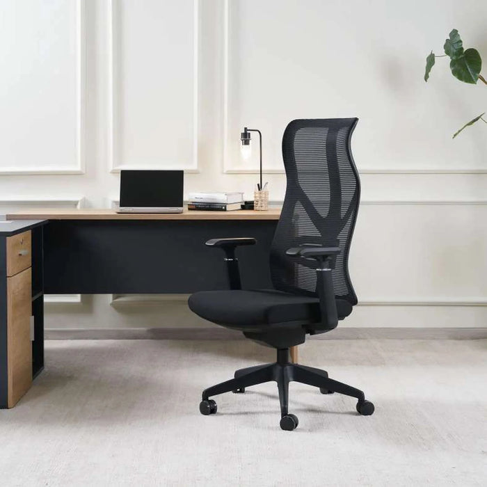 Filbert Office High Back Chair Mesh Fabric - Black