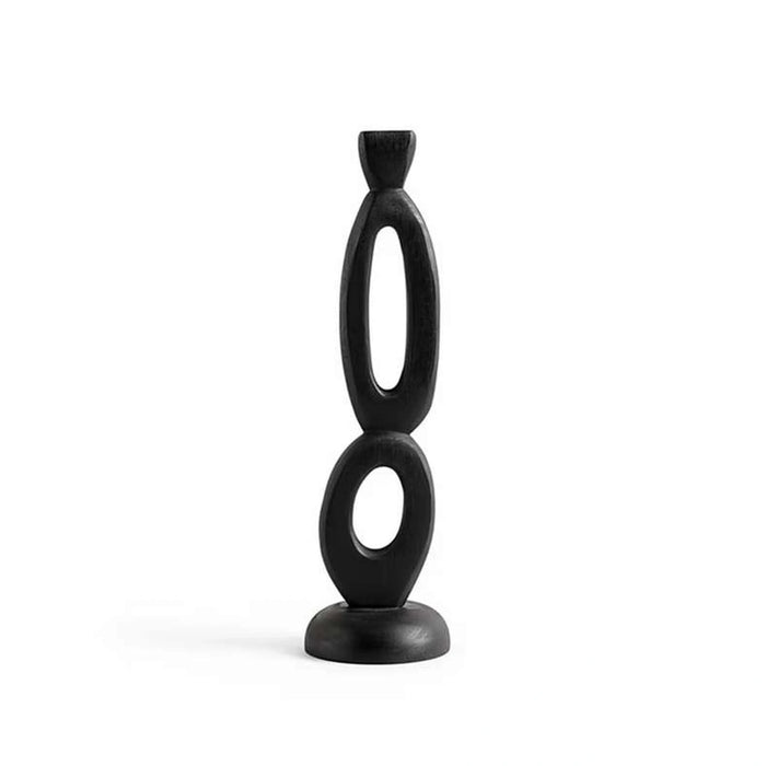Fio Teakwood Abstract Decor Accent 10X10X37Cm - Black Pan Home