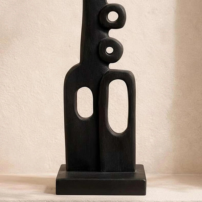 Fio Teakwood Abstract Decor Accent 10X10X41Cm - Black Pan Home
