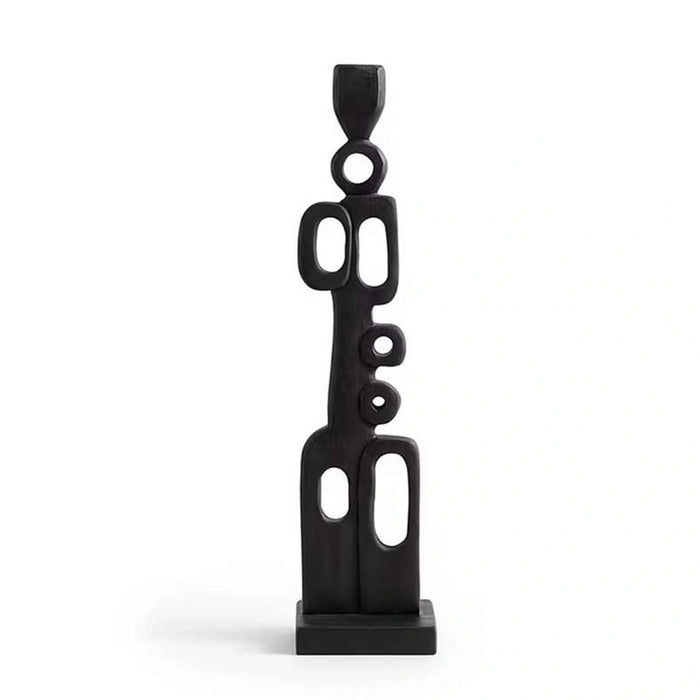 Fio Teakwood Abstract Decor Accent 10X10X41Cm - Black Pan Home