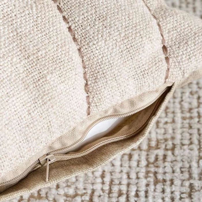 Fiora Embroidered Down Alt Filled Cushion 50X50Cm - Natural Pan Home