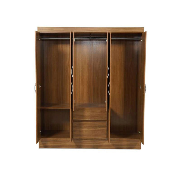 Flash 6 Door Wardrobe - Light Brown Pan Home