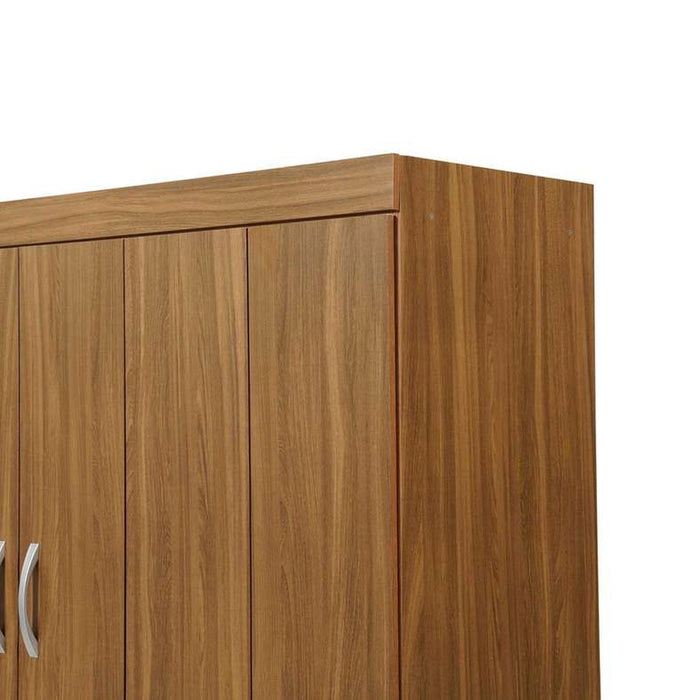 Flash 6 Door Wardrobe - Light Brown Pan Home