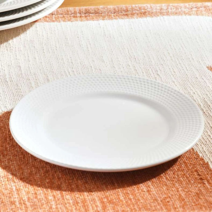 Flecked 12-Piece Porcelain Dinner Set -White