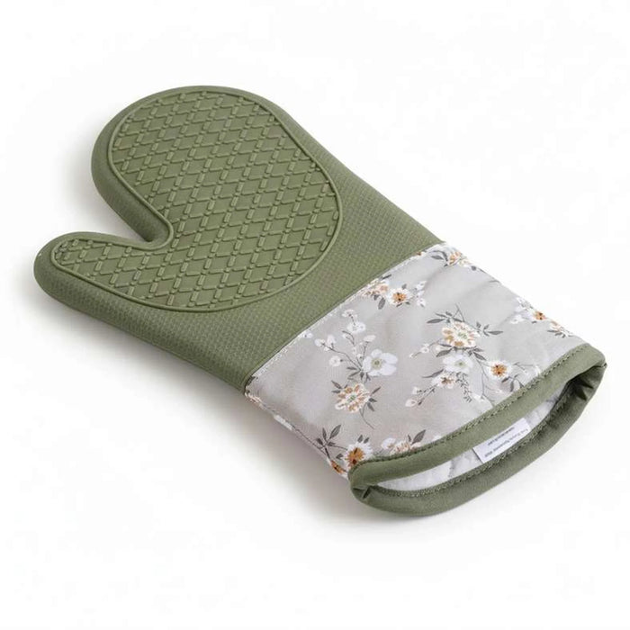 Fleur Silicon Ovenmitten 18X33Cm - Sage