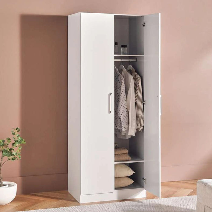 Flexo 2 Door Wardrobe - White