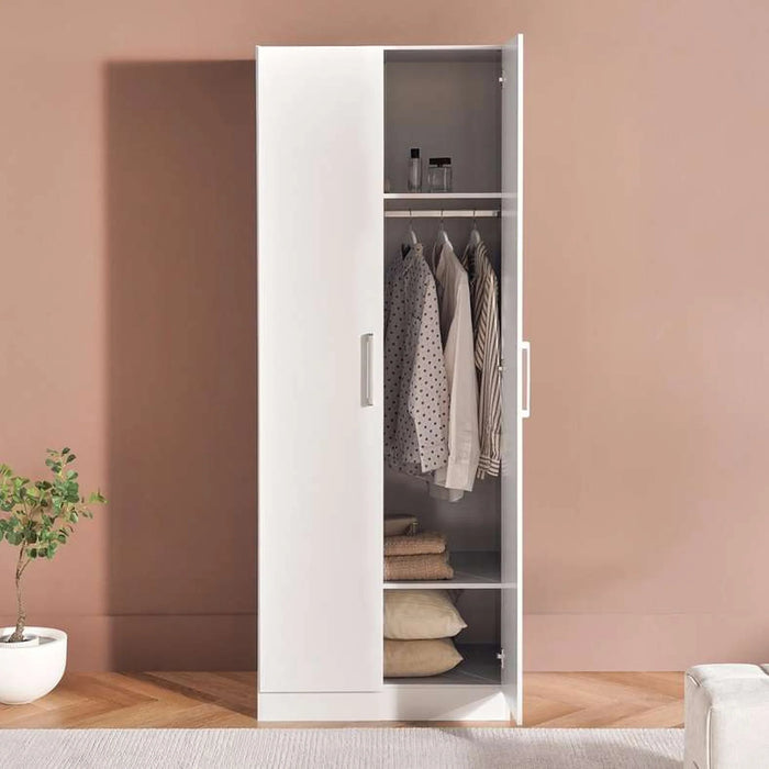 Flexo 2 Door Wardrobe - White