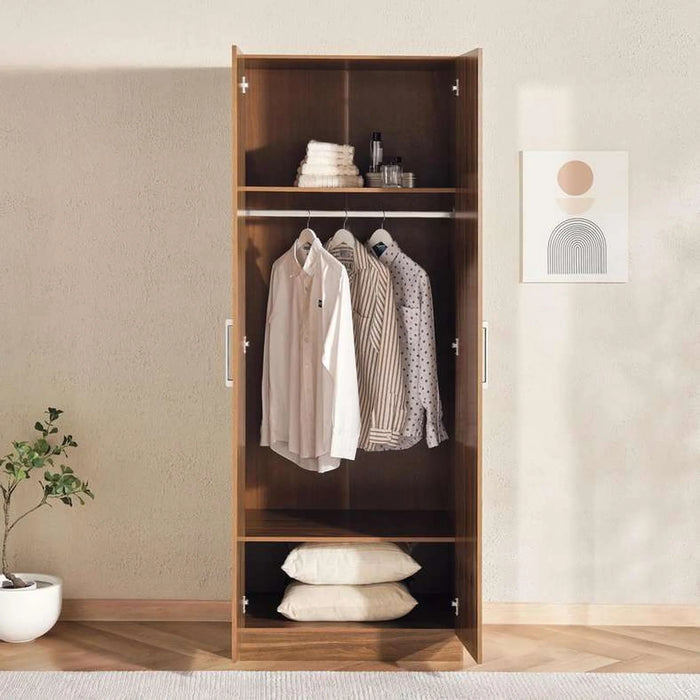 Flexo 2 Door Wardrobe With Mirror - Almond