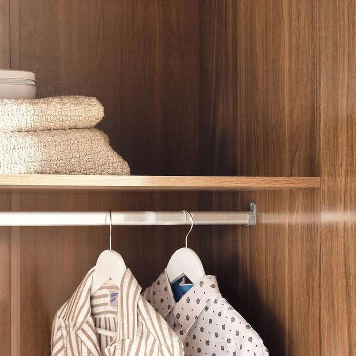 Flexo 2 Door Wardrobe With Mirror - Almond