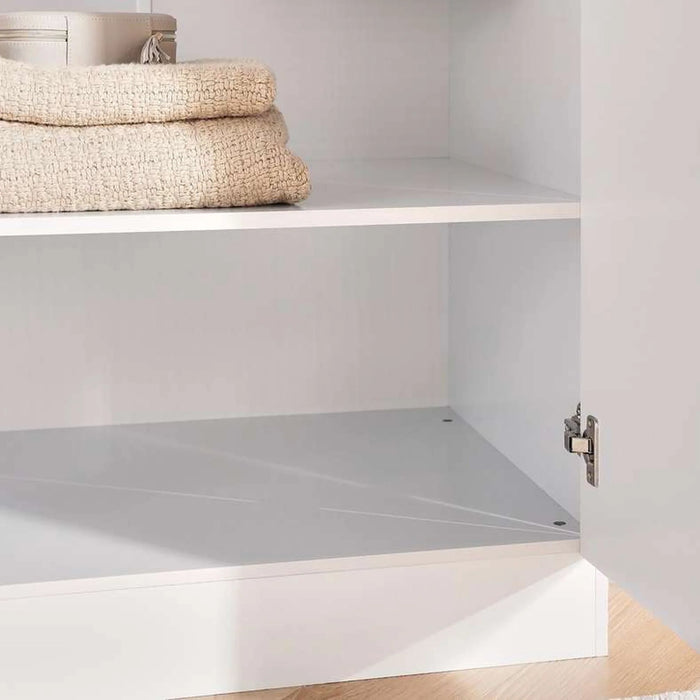 Flexo 2 Door Wardrobe With Mirror - White