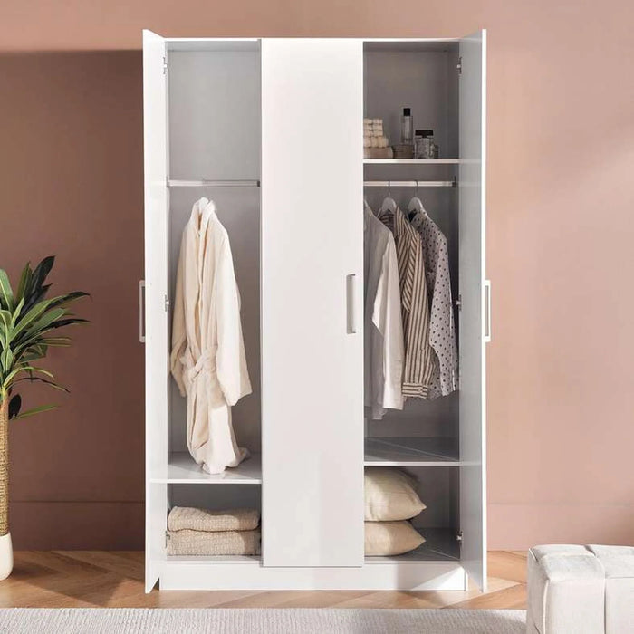 Flexo 3 Door Wardrobe - White