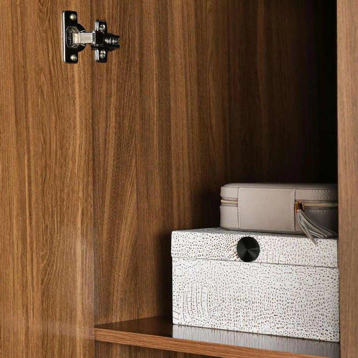 Flexo 3 Door Wardrobe With Mirror - Almond