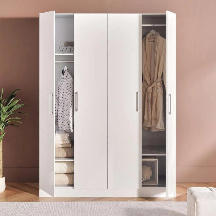 Flexo 4 Door Wardrobe - White