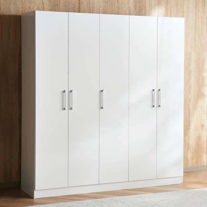 Flexo 5 Door Wardrobe - White