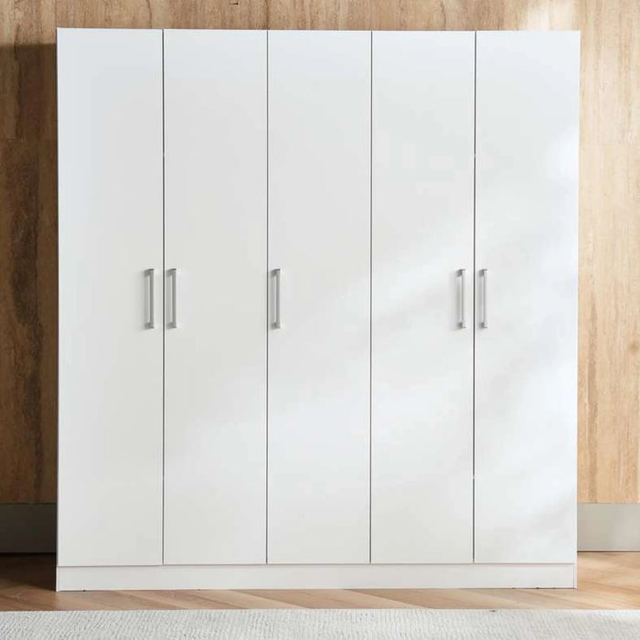 Flexo 5 Door Wardrobe - White