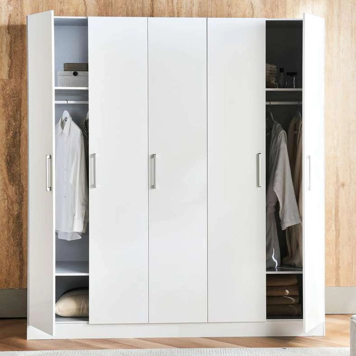 Flexo 5 Door Wardrobe - White