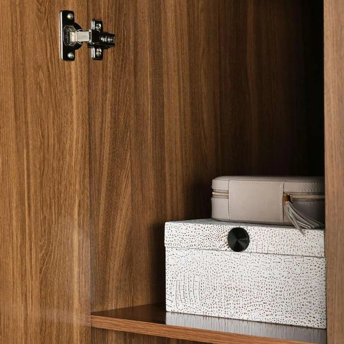 Flexo 5 Door Wardrobe With Mirror - Almond
