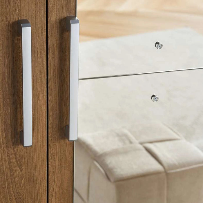 Flexo 5 Door Wardrobe With Mirror - Almond