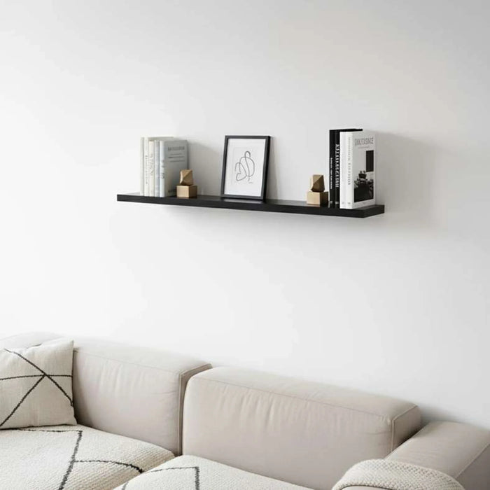 Floating Wall Shelf 24X4X120Cm - Black