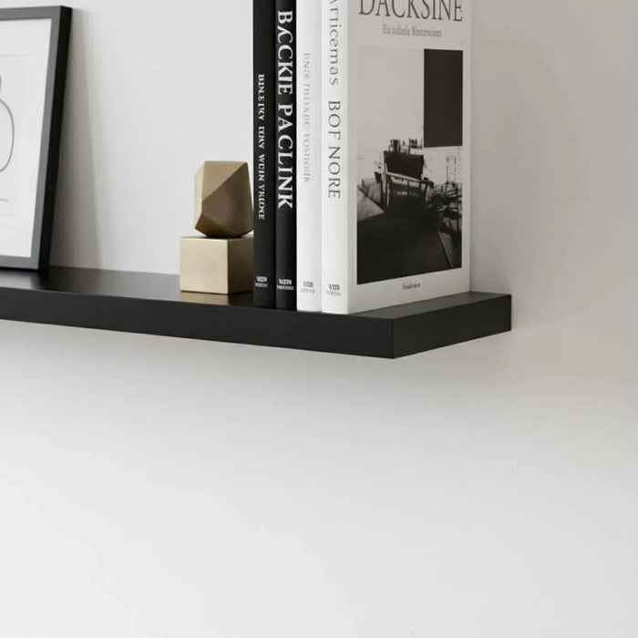 Floating Wall Shelf 24X4X120Cm - Black