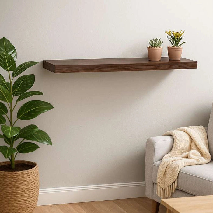 Floating Wall Shelf 60Cm - Walnut Pan Home