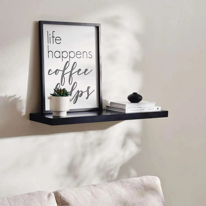 Floating Wall Shelf 80Cm - Black Pan Home