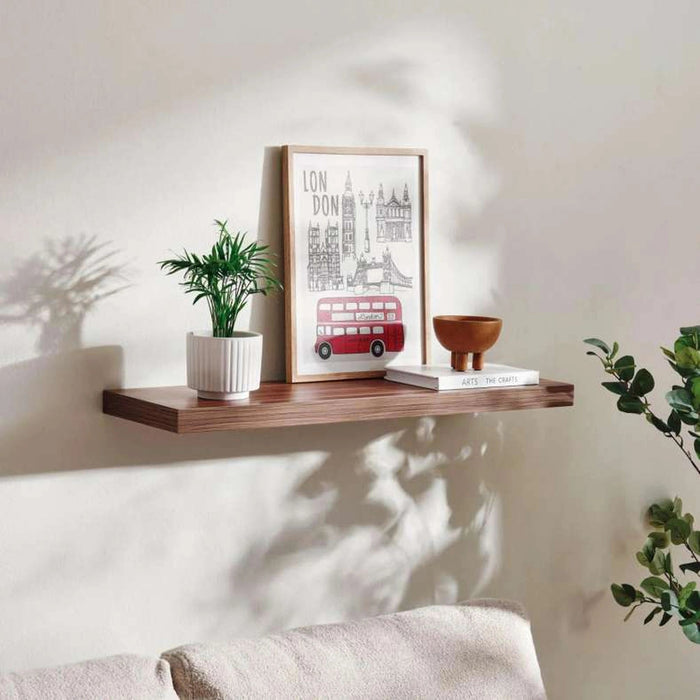Floating Wall Shelf 80Cm - Walnut Pan Home