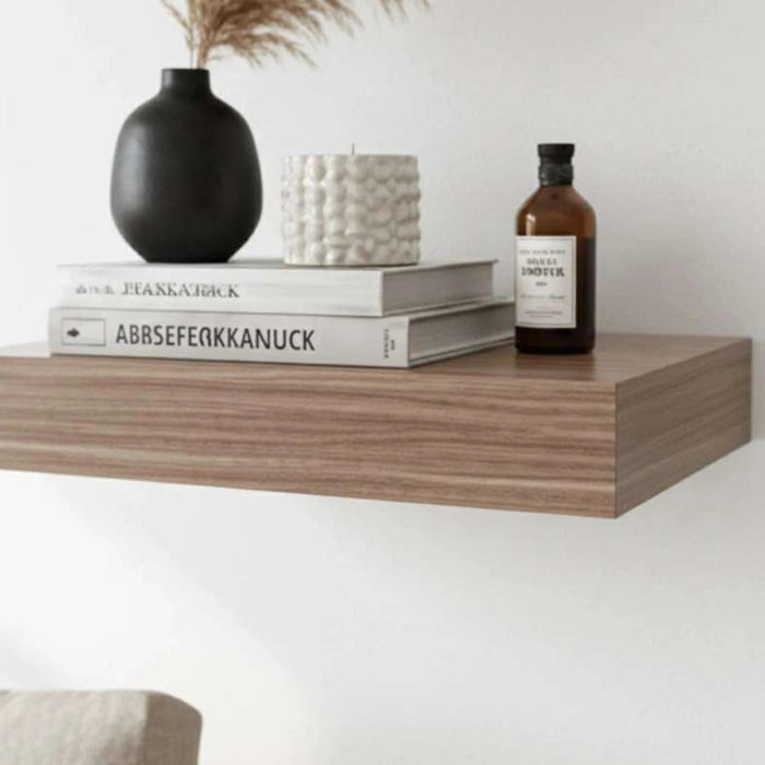 Floating Wall Shelf 25Cm - Walnut Pan Home