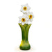 Flora Three Flowers Magnesia Planter With Solar 26X18X70Cm - White Pan Home