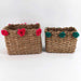 Florabelle 2Pc Handmade Basket Set 28X18X21Cm/ 24X14X18Cm -Natural /Multi Pan Home