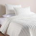 Floral Damask 3-Piece Garment Washed Cotton Matelasse Bedspread Set 220X240Cm - Bright Ivory Pan Home
