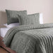 Floral Damask 3-Piece Garment Washed Cotton Matelasse Bedspread Set 220X240Cm - Olive Pan Home