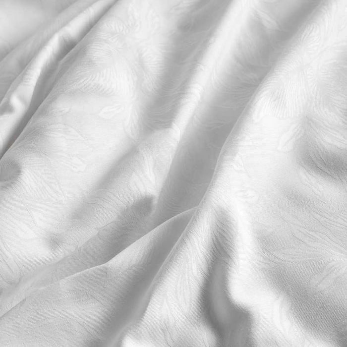 Floral Jacquard King 3-Piece Duvet Cover Set 230X220Cm - White