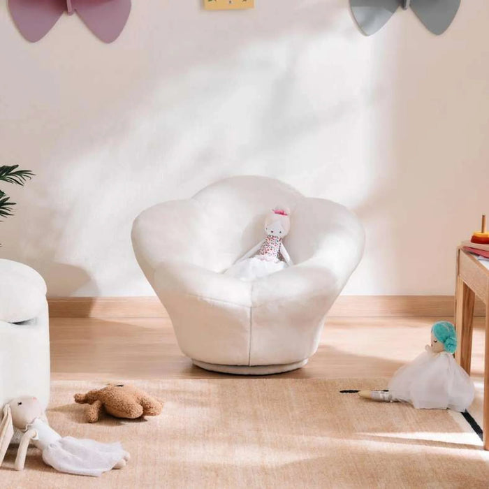 Floral Princess Kids Seating Upholstered - Beige