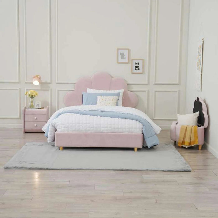 Floral Princess Kids Single Bed 120X200 Cm Pan Home