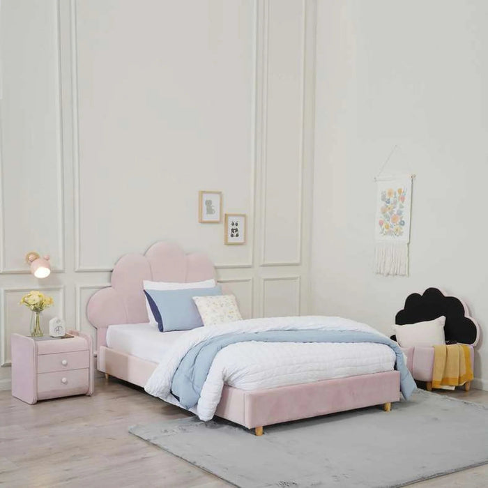 Floral Princess Kids Single Bed 120X200 Cm Pan Home